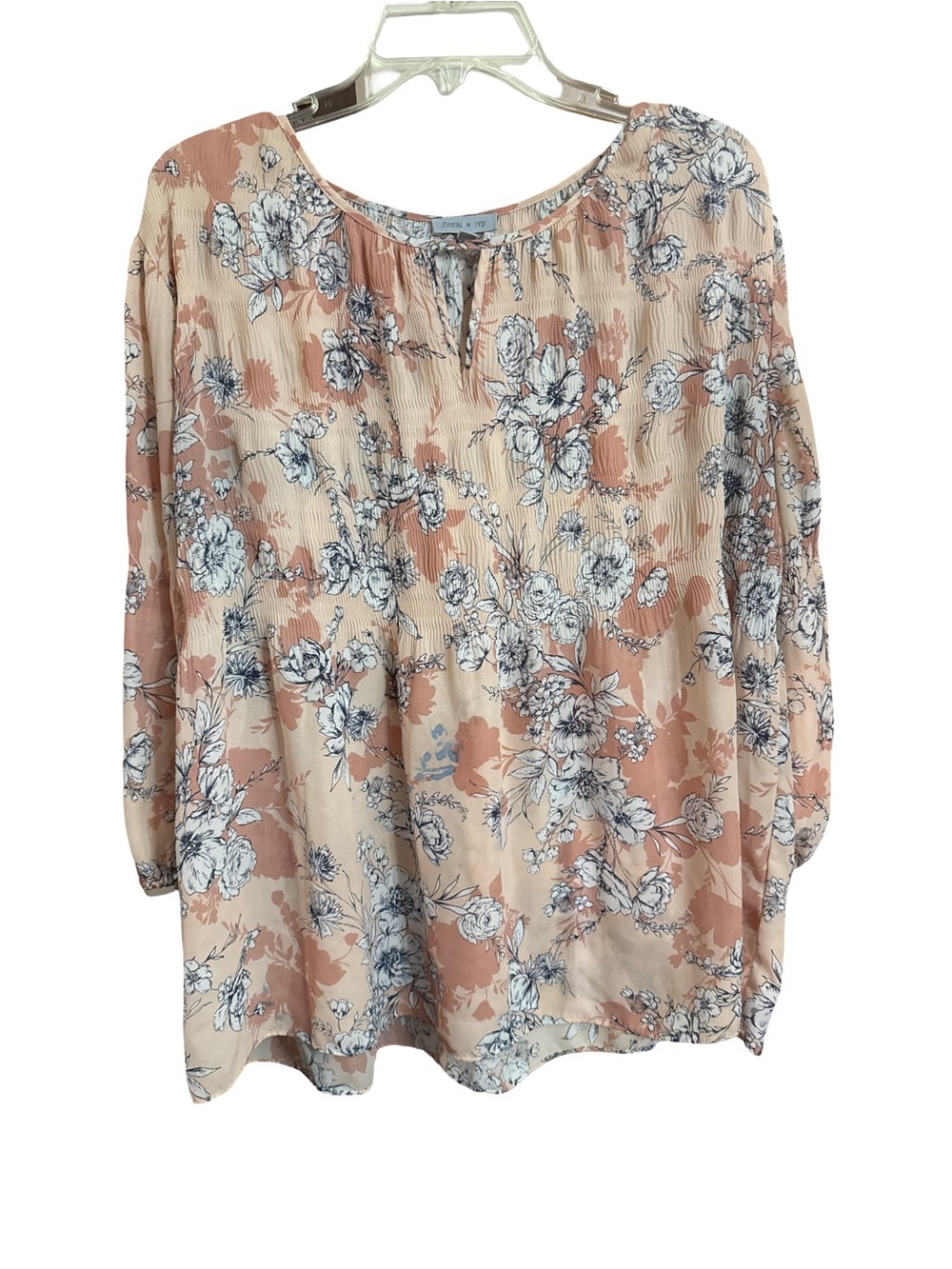 Floral & Ivy Women's Floral Print Blouse Size L